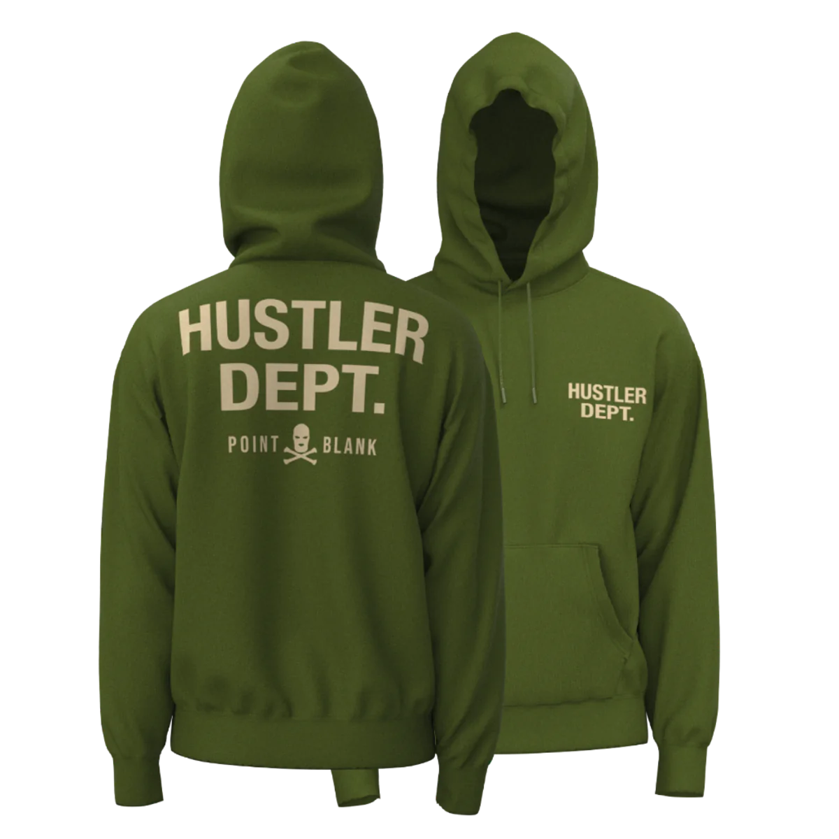 POINT BLACK MEN HUSTLER DEPT HOODIE green