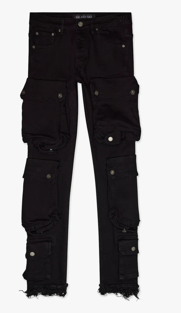 Cliff Jump" Black Washed Skinny Jeans