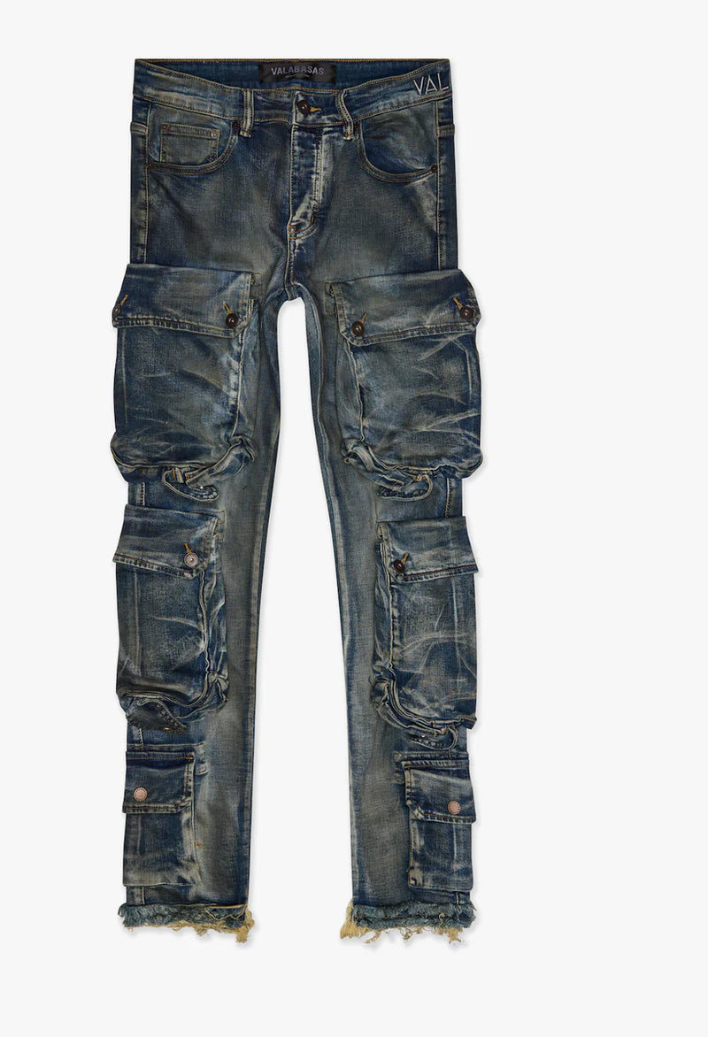 Cliff Jump" Dirty Light Blue Wash Skinny Jeans