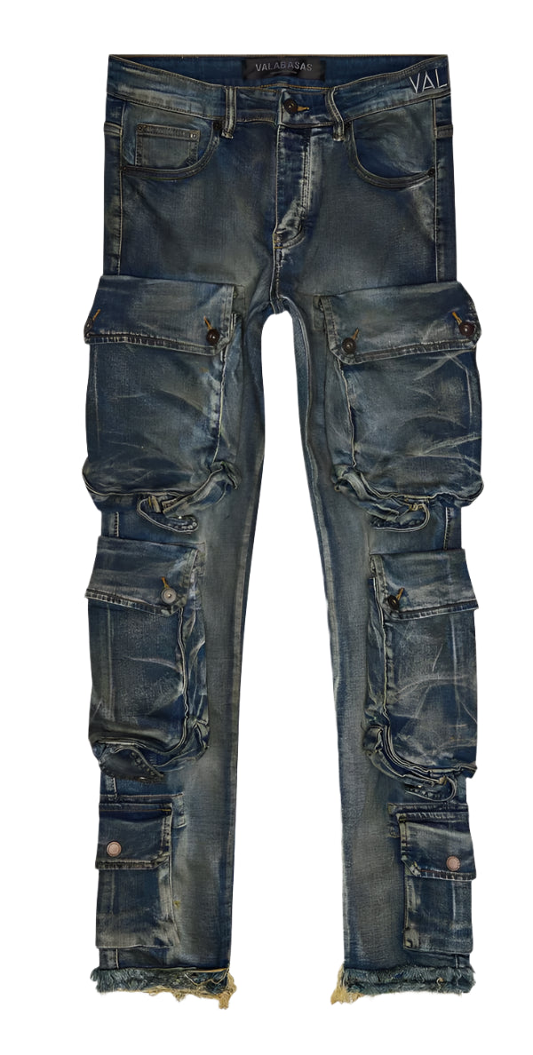 Cliff Jump" Dirty Light Blue Wash Skinny Jeans