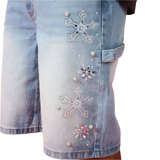 DUAA ''REWARD'' ICE STONE DENIM SHORT