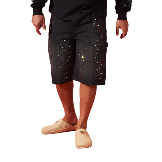 DUAA SUPPLICATION STONE BLACK DENIM SHORT