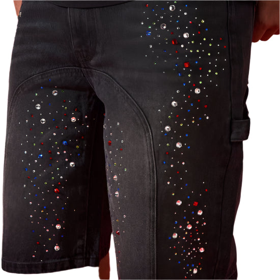 DUAA SUPPLICATION STONE BLACK DENIM SHORT