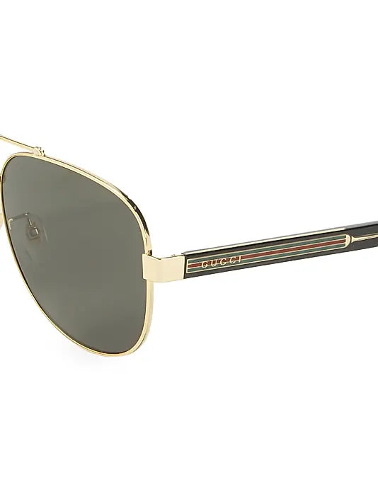 GUCCI 63MM Browline Aviator Sunglasses