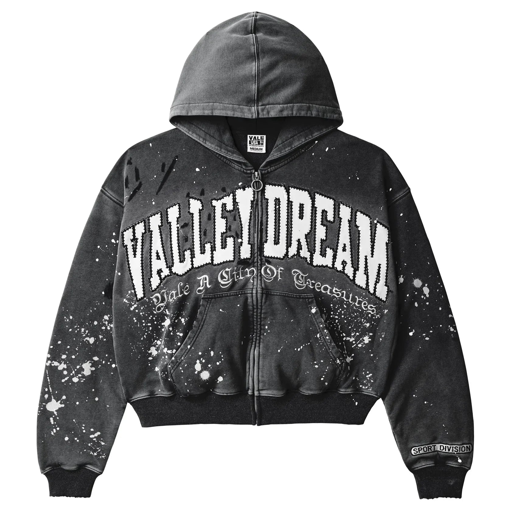 Vale Forever Paint Zip-Up Hoodie Black