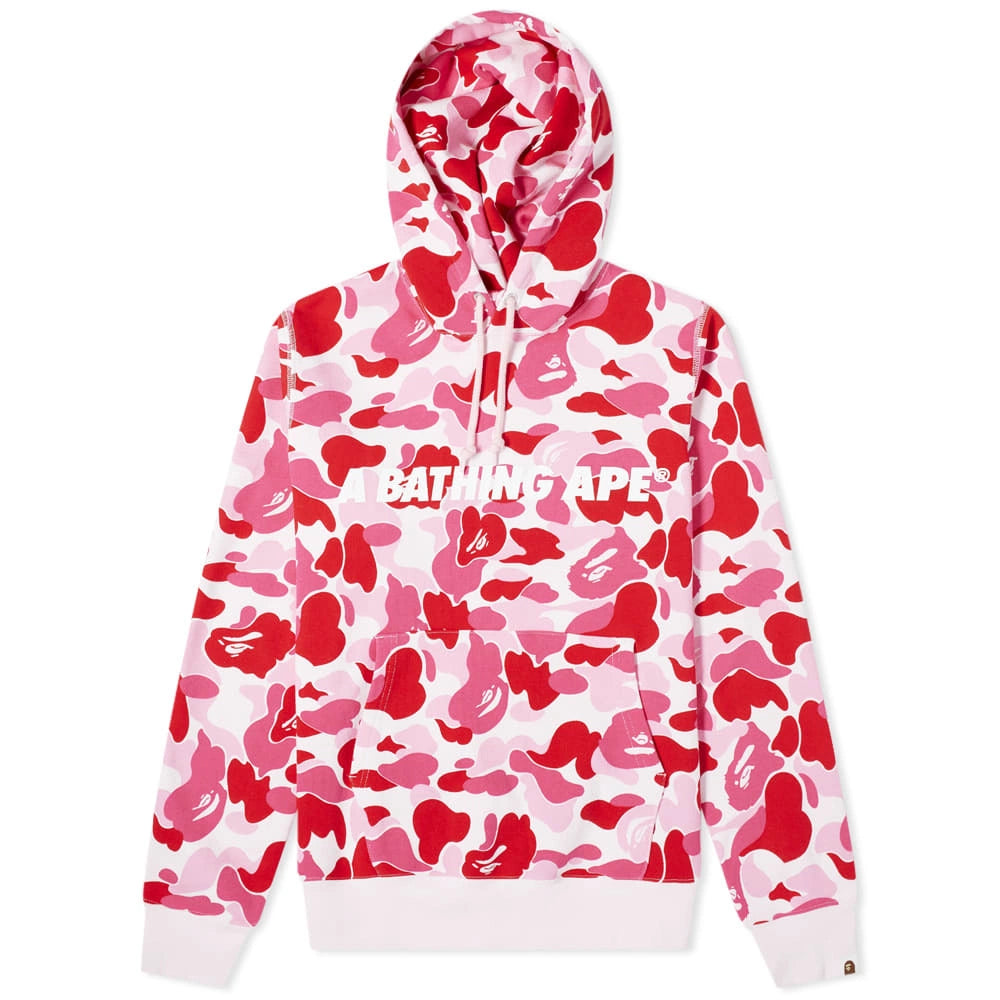A Bathing Ape ABC Camo Pullover Hoody pink