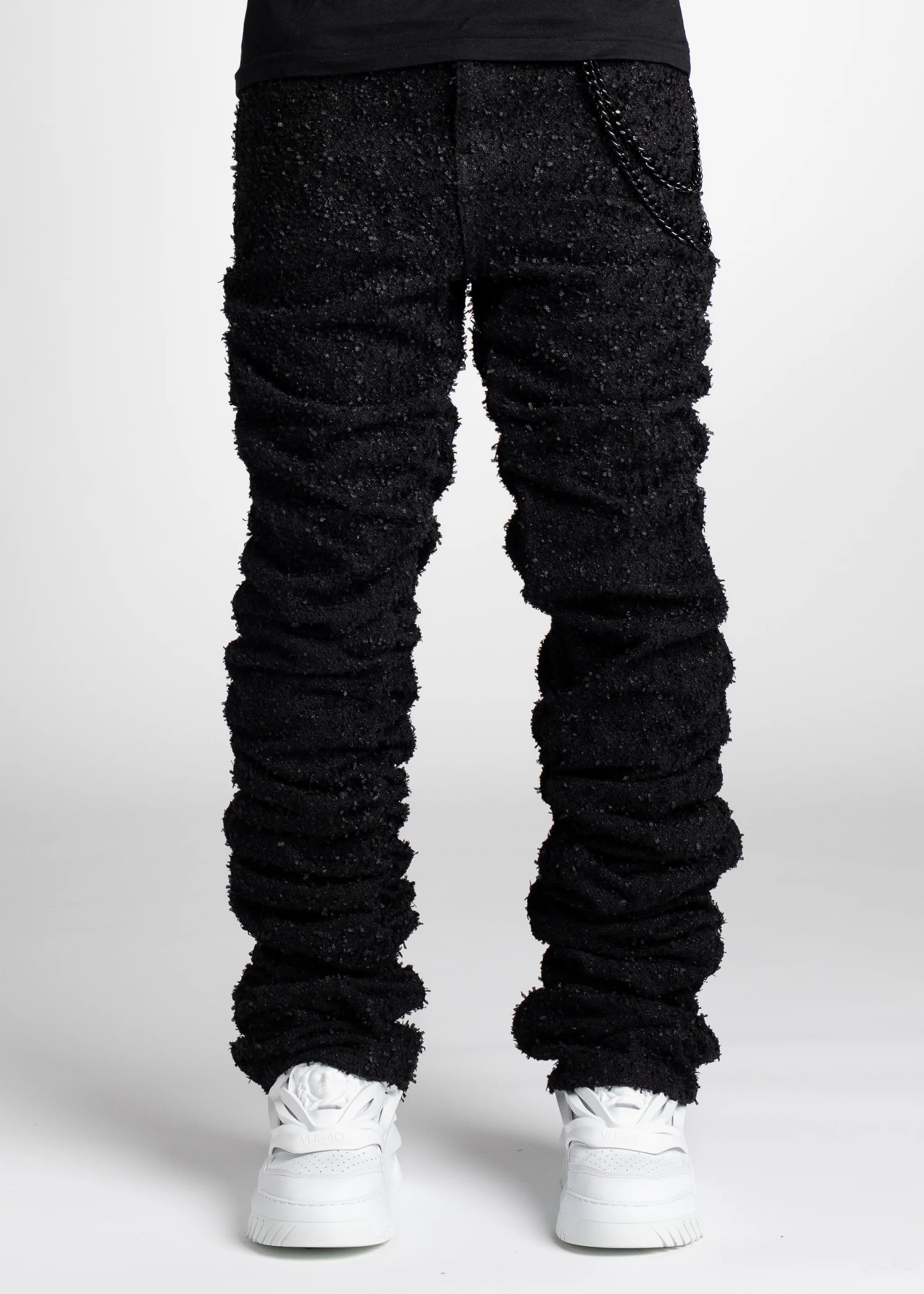 All Black Super Stacked Denim