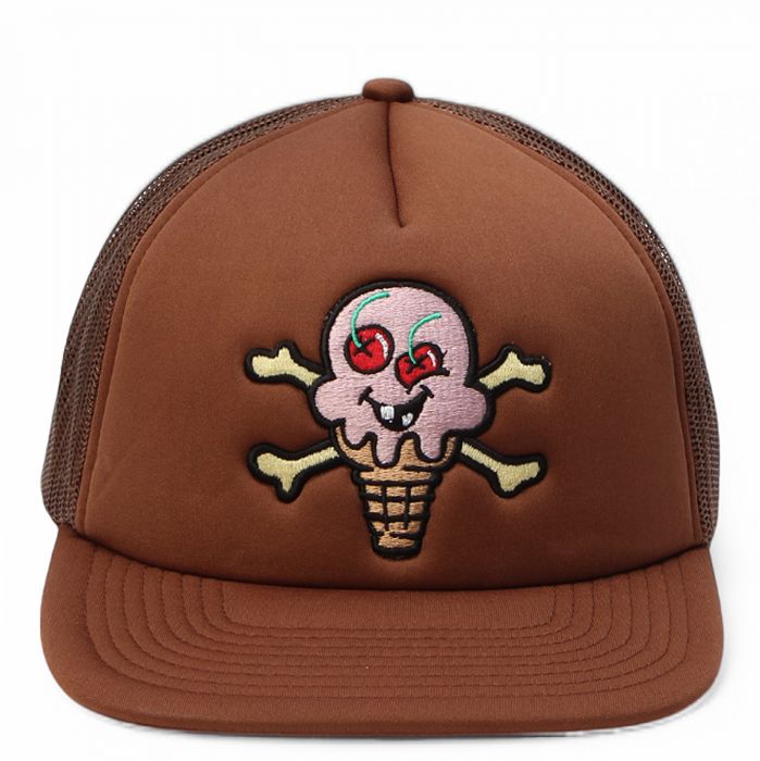Icecream Cones 'n' Bones Trucker Hat Brown