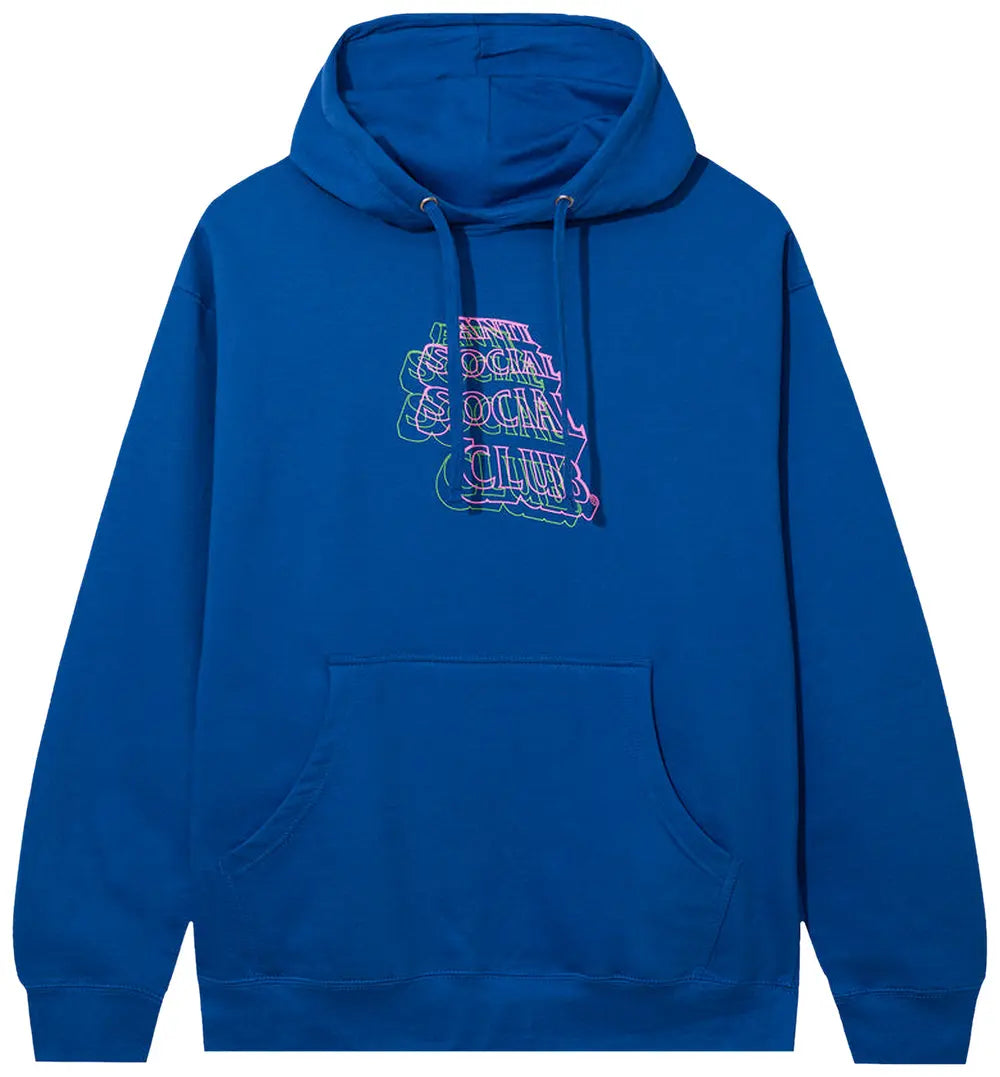 Anti Social Social Club Neon Lights And A Lot Of Rain Hoodie 'Blue