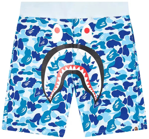 BAPE ABC Camo Shark Sweat Shorts 'Blue'