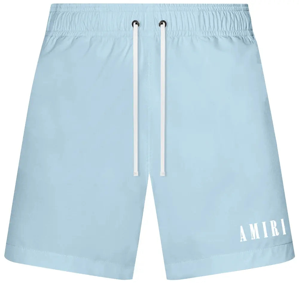 Amiri Core Logo Swimtrunk 'Dusty Blue'