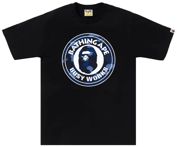 BAPE Color Camo Busy Works Tee 'Black/Navy'