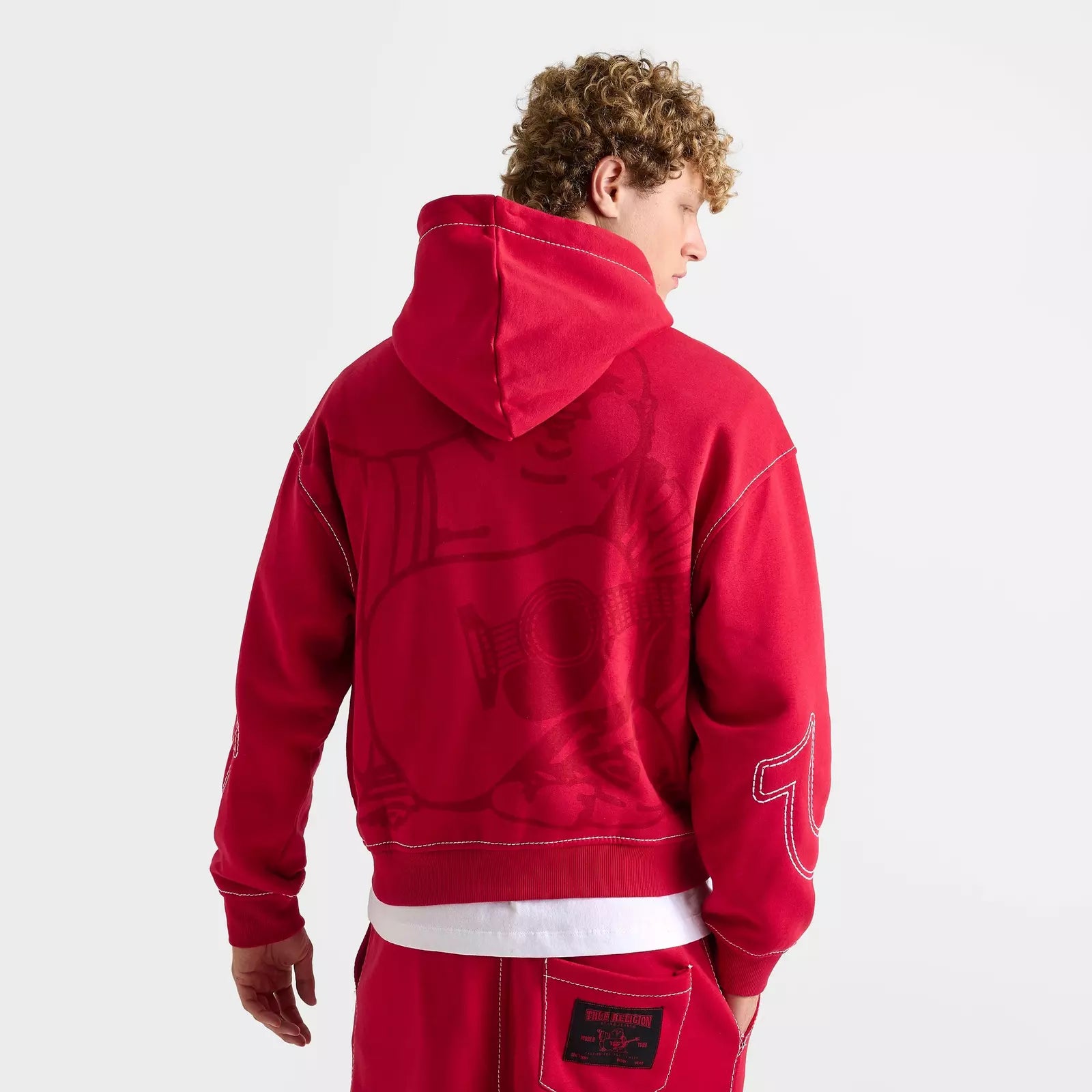 Cinched Big T Cotton Blend Zip Hoodie