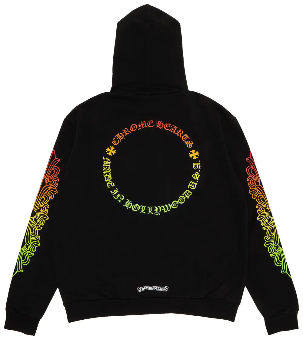 Chrome Hearts Floral Sleeve Gradient Made In Hollywood Hoodie 'Black'