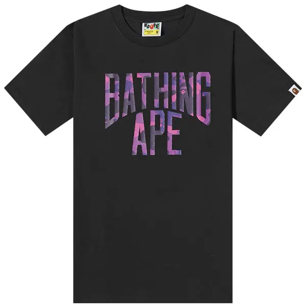 BAPE Color Camo A NYC Logo Tee 'Black/Purple'