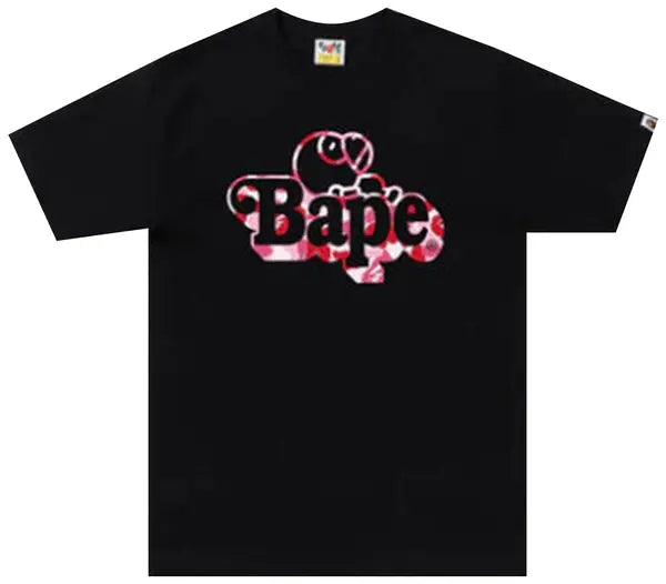 BAPE ABC Camo Milo On Tee 'Black/Pink'