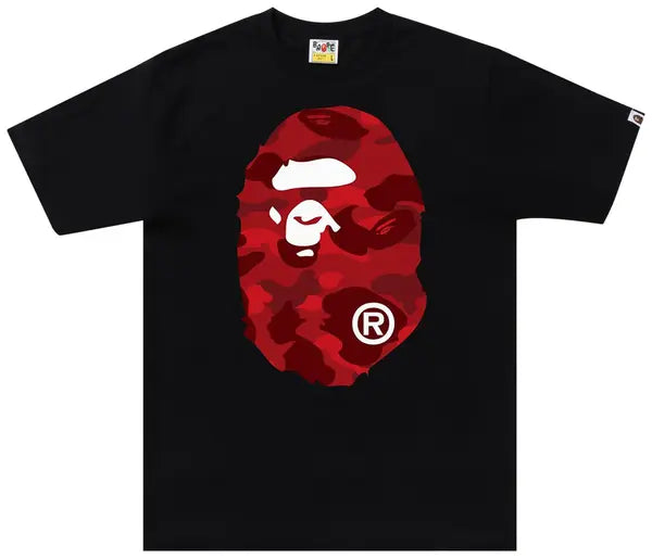 BAPE Color Camo Big Ape Head Tee 'Black/Red'
