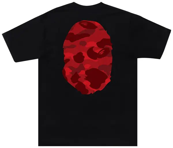 BAPE Color Camo Big Ape Head Tee 'Black/Red'