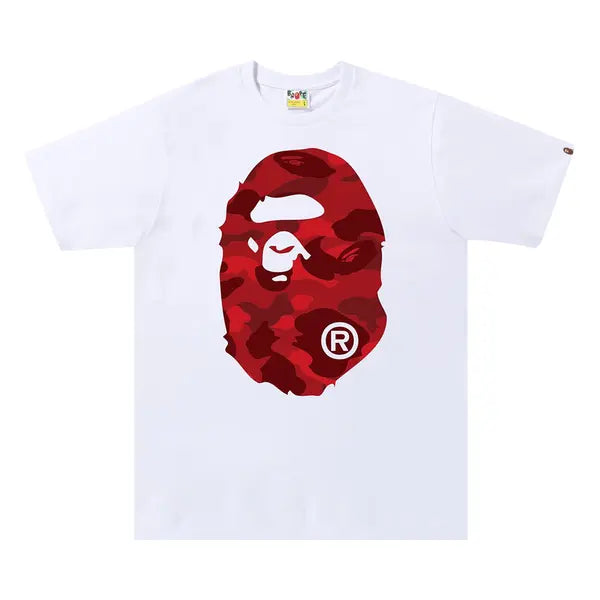 BAPE Color Camo Big Ape Head Tee White/Red