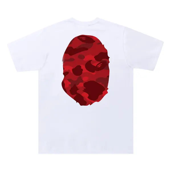 BAPE Color Camo Big Ape Head Tee White/Red