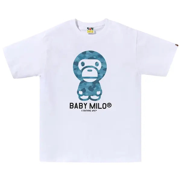 BAPE Honeycomb Camo Baby Milo Tee 'White/Blue'