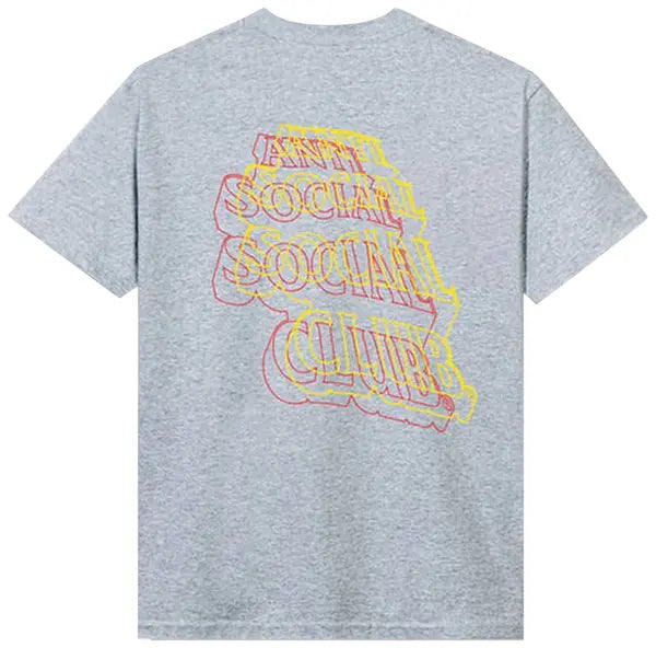 Anti Social Social Club Neon Lights And A Lot Of Rain Tee 'Grey'
