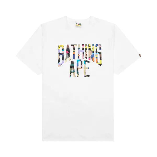BAPE Multi Camo NYC Logo Tee 'White'