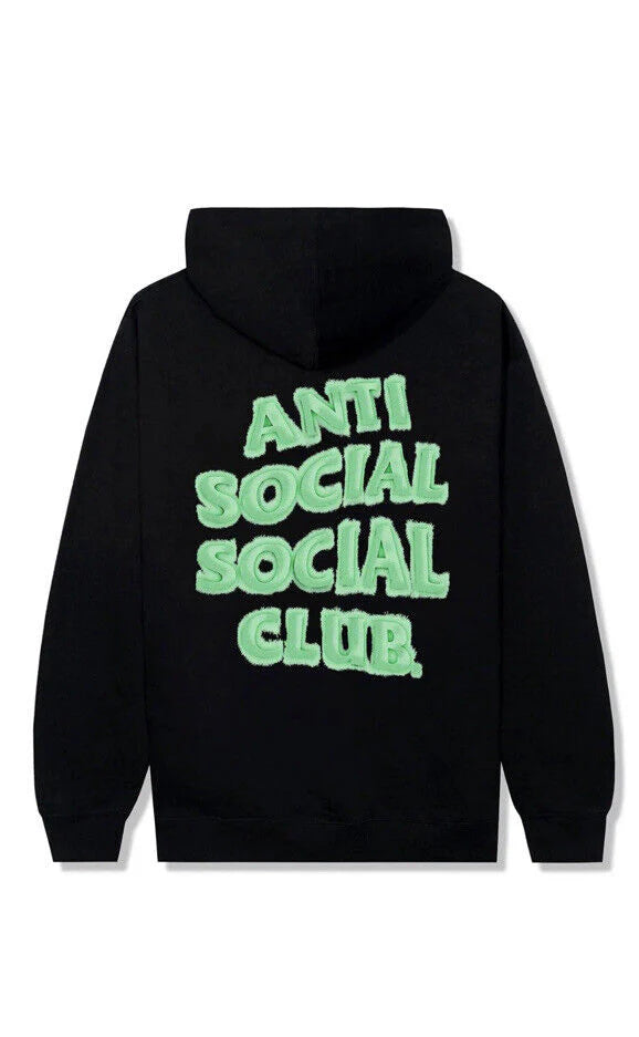 Anti Social Social Club Anthropomorphic Hoodie Black and Lime