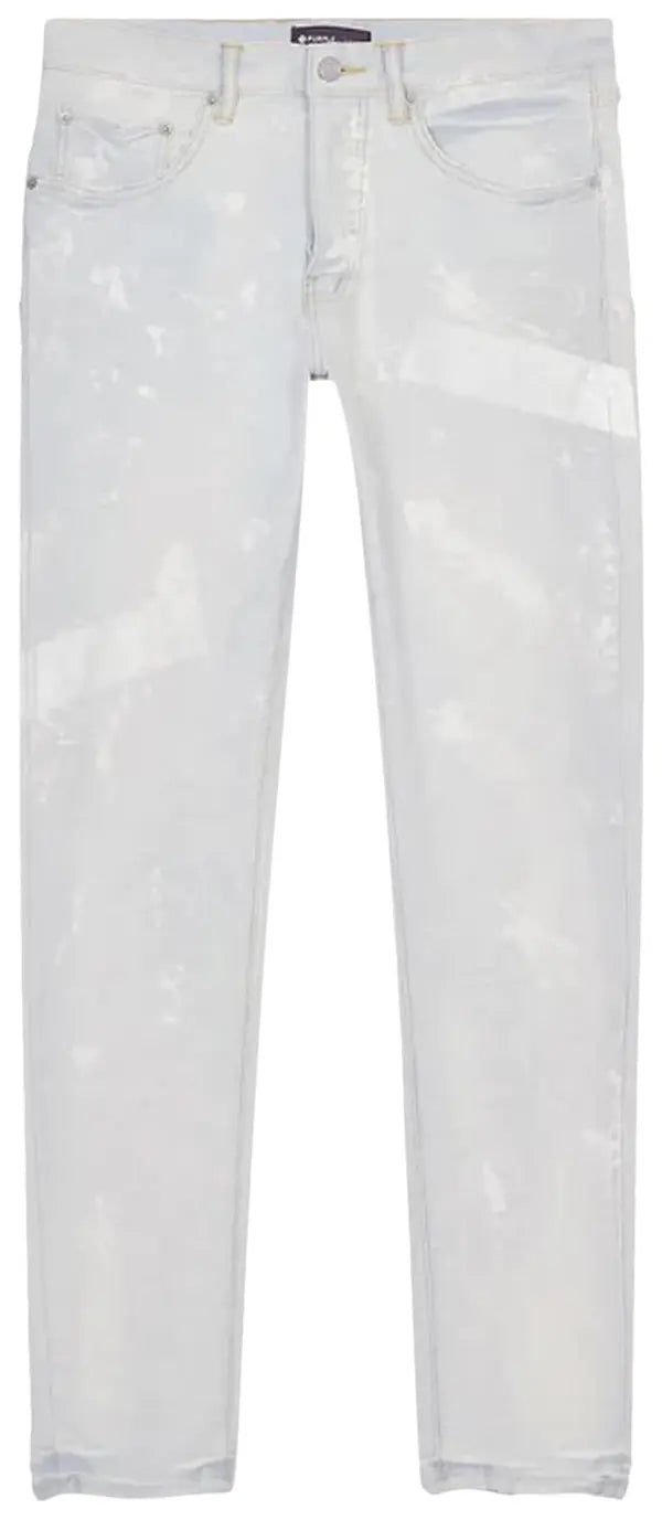 PURPLE BRAND Sprayed Reflective Paint Skinny Jeans 'Denim