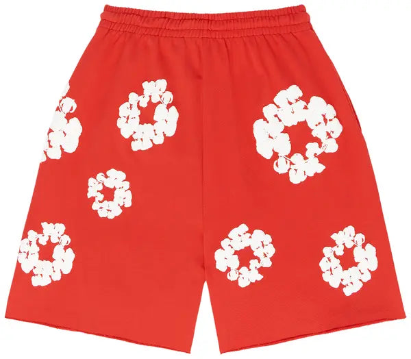 Denim Tears The Cotton Wreath Shorts 'Red'
