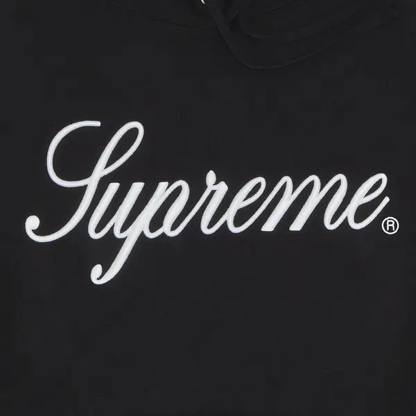 Supreme Raised Script Hooded Sweatshirt 'Black'