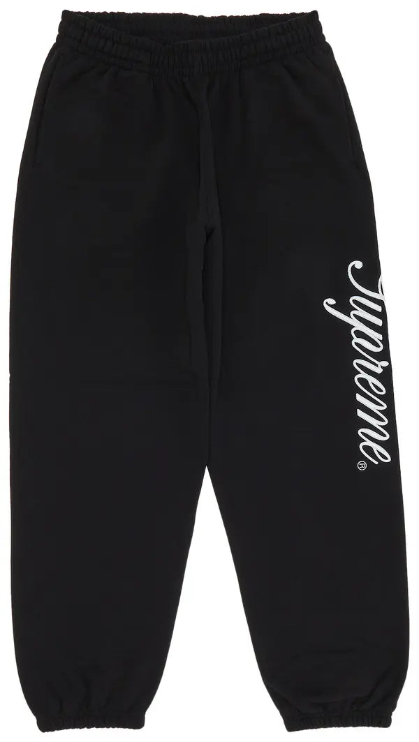 Supreme Raised Script Sweatpant 'Black'