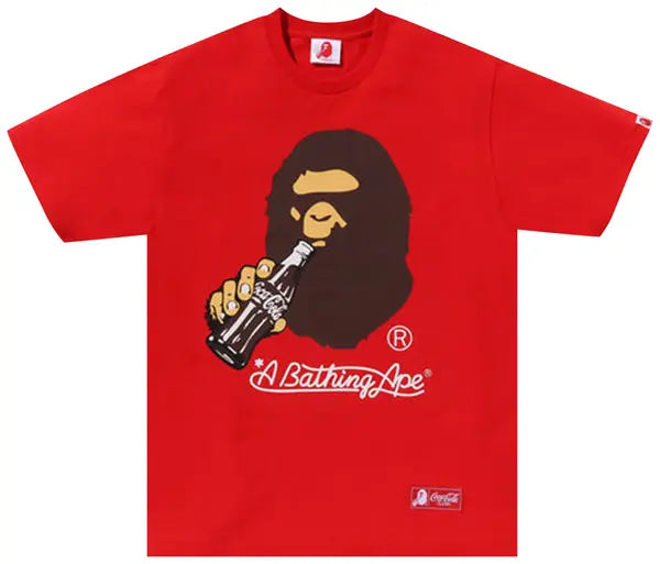 BAPE x Coca-Cola Ape Head Tee 'Red'