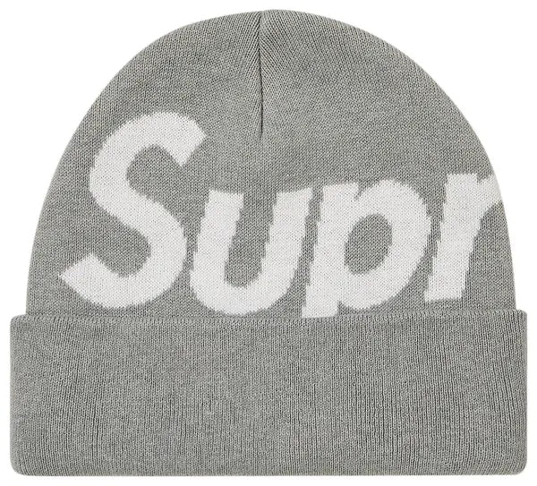 Supreme Big Logo Beanie 'Grey'