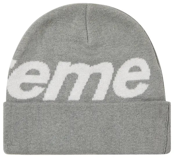 Supreme Big Logo Beanie 'Grey'