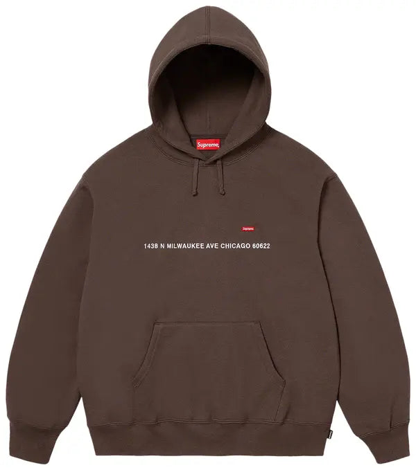 Supreme Shop Small Box Hooded Sweatshirt - Chicago 'Dark Brown'