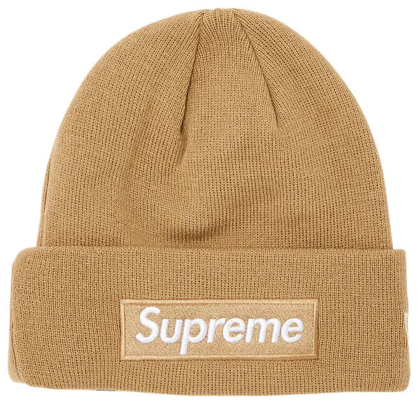 Supreme x New Era Box Logo Beanie 'Dark Sand'