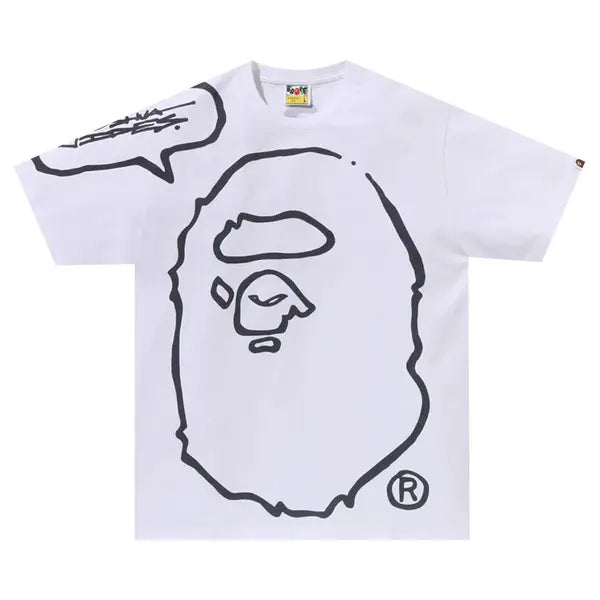 BAPE x Joshua Vides Ape Head Tee 'White'