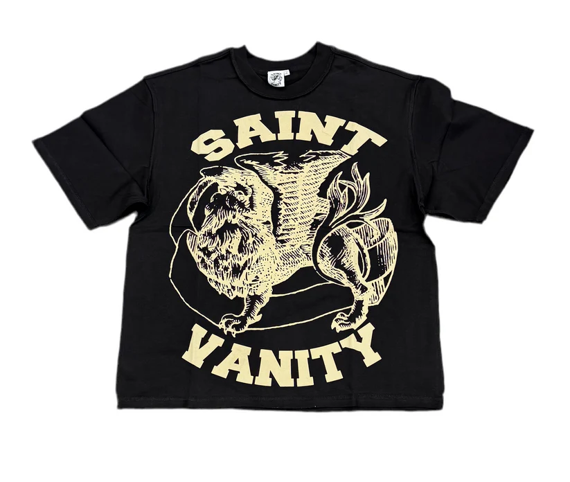 Saint Vanity Griffin Tee " black cream