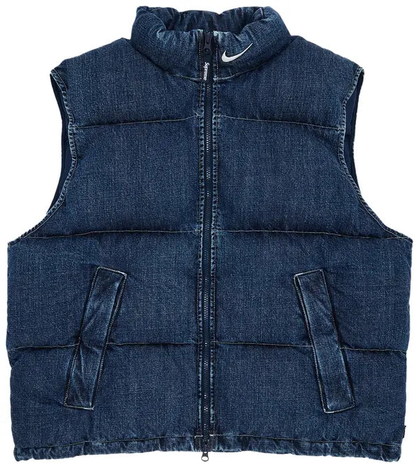 Supreme x Nike Denim Puffer Vest 'Indigo'