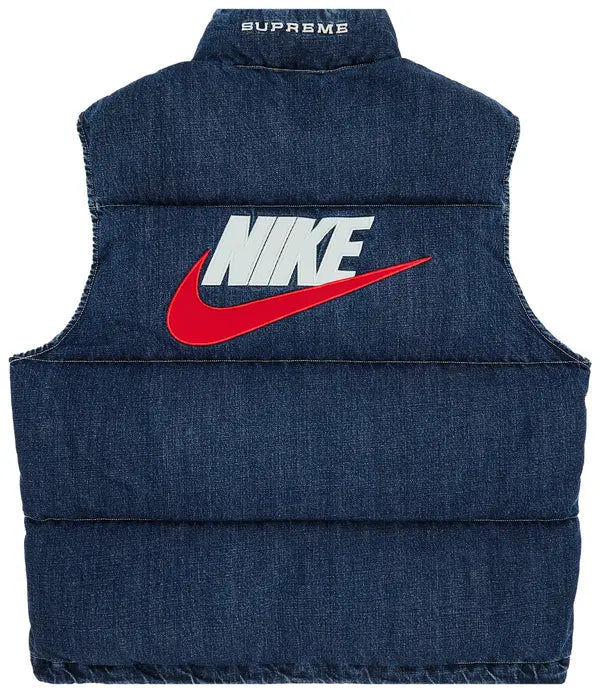 Supreme x Nike Denim Puffer Vest 'Indigo'