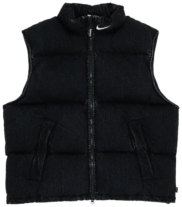 Supreme x Nike Denim Puffer Vest 'Black'