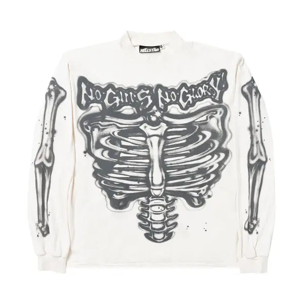 Hellstar Airbrush Bones Long-Sleeve 'White'