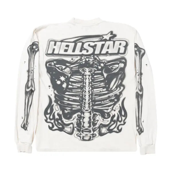 Hellstar Airbrush Bones Long-Sleeve 'White'