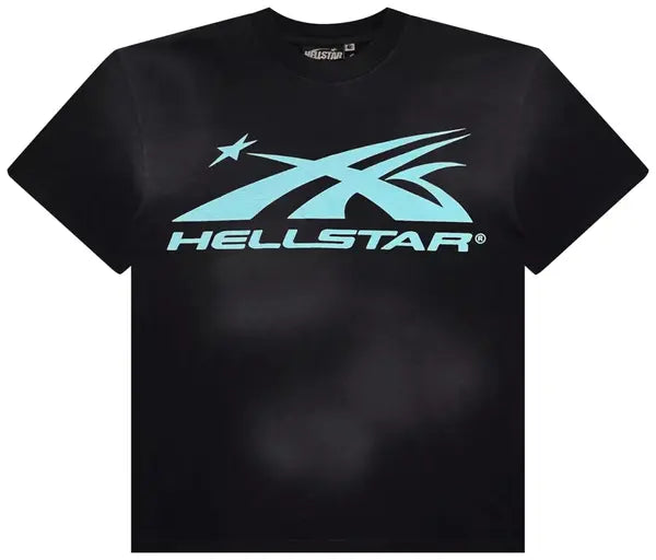 Hellstar Classic Tee 'Black/Aqua Blue'