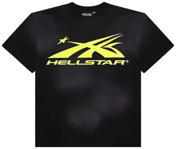 Hellstar Gel Sport Logo T-Shirt Black/Yellow
