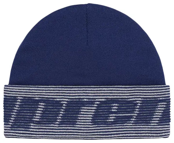 Supreme Reflective Jacquard Beanie 'Navy'