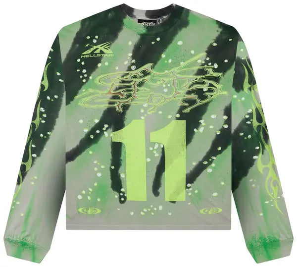 Hellstar Tye-Dye Moto Long-Sleeve 'Green'