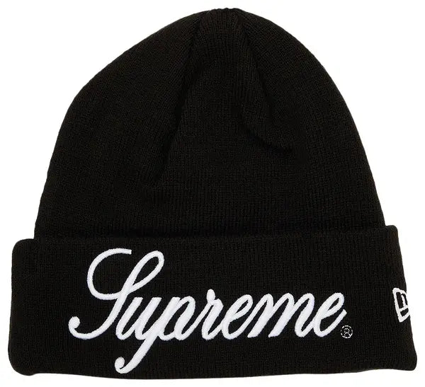 Supreme New Era Script Beanie 'Black'