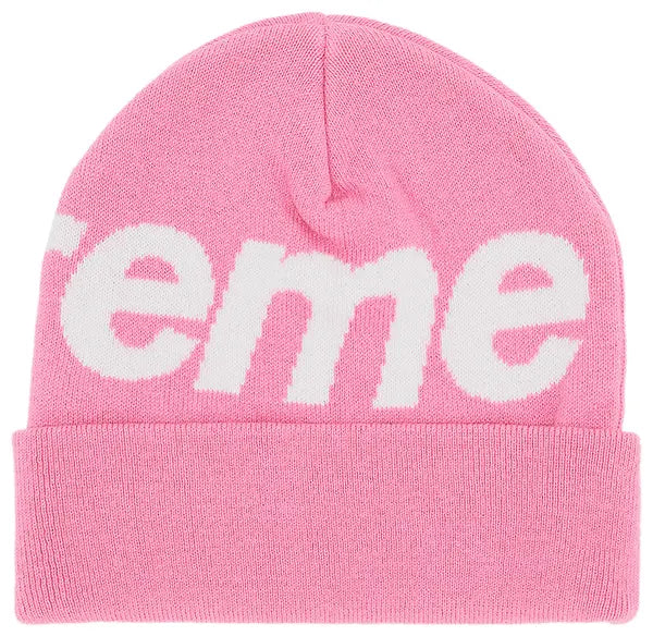 Supreme Big Logo Beanie 'Pink'